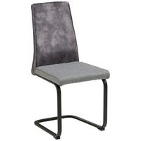 Schwingstuhl Rab Dunkelgrau Eisen Schwarz, B: 46 Cm - Dunkelgrau/Schwarz, KONVENTIONELL, Holz/Textil (46/94/62cm) - MID.YOU