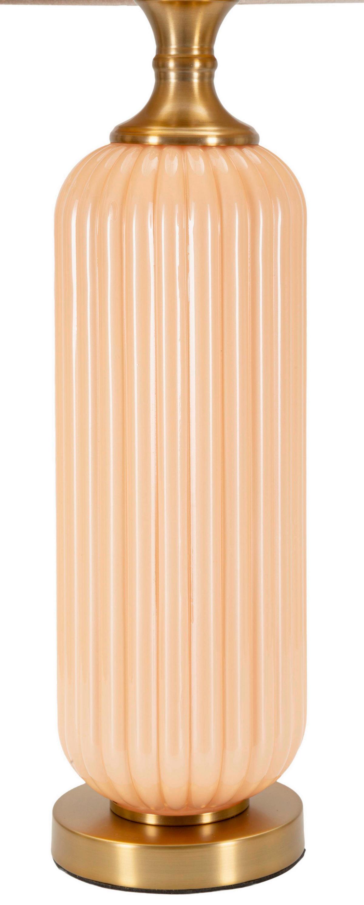 Tischleuchte Perly C Perlmutt, Goldfarben B: 35,5cm - Perlmutt/Goldfarben, Basics, Glas/Textil (35.5/64/35.5cm)