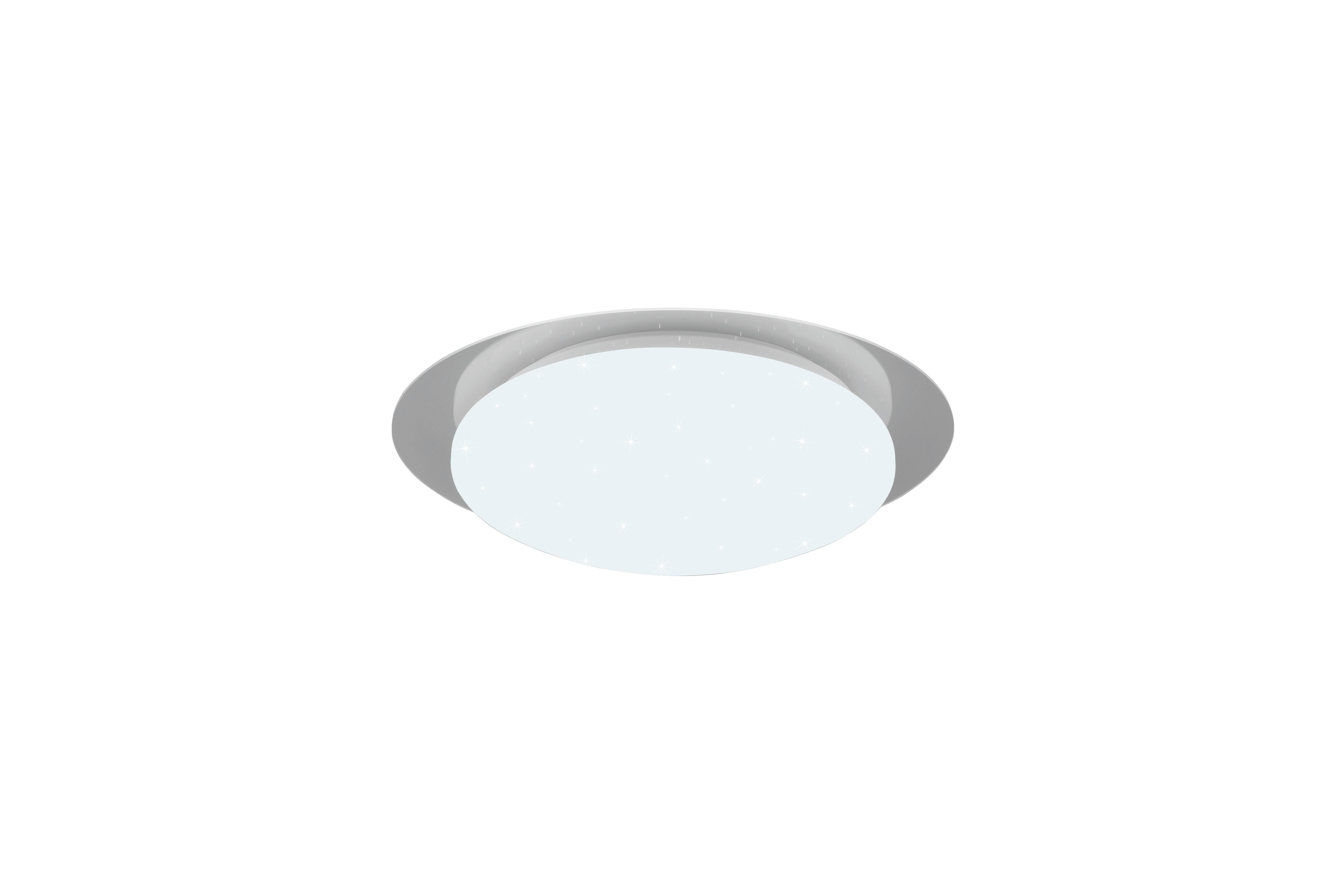LED-Deckenleuchte Ø 35 cm Mit Farbwechsler und Fernbedienung - Weiß, Basics, Kunststoff (35/8,7cm) - Trio Leuchten