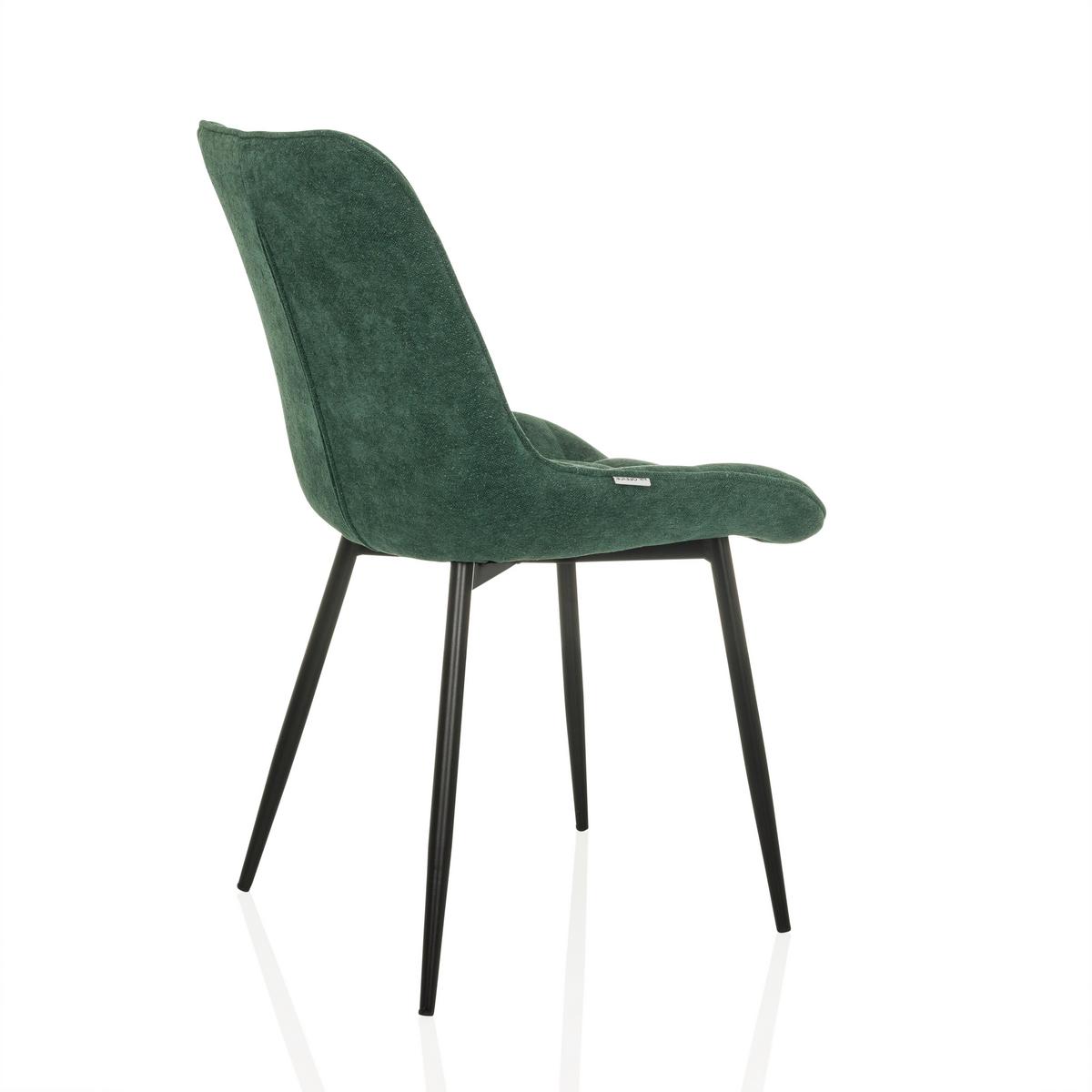 Stuhl Elaris Petrol B: 55 cm - Petrol/Schwarz, MODERN, Kunststoff/Textil (55/88/61cm) - MID.YOU