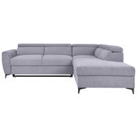 Ecksofa Lapis Grau S: 255/217 cm - Schwarz/Grau, KONVENTIONELL, Textil (255/217cm) - MID.YOU