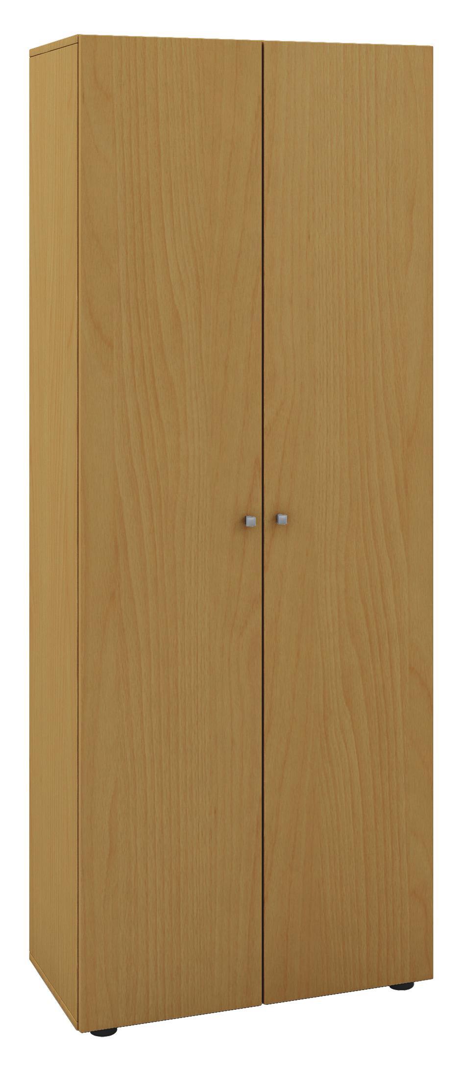 Mehrzweckschrank Vandol B: 70 cm - Buchefarben/Schwarz, Basics, Holzwerkstoff (70/178/40cm)