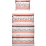 Bettwäsche Lea Ornamentdessin - Dunkelgrau/Hellgrau, MODERN, Textil (140/200cm)