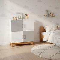 Komoda do dětského pokoje DANNY - šedá/bílá, Moderní, kov/dřevo (60/70/34cm) - Bessagi Kids
