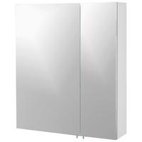 Spiegelschrank Lumo 2-Türig BxHxT: 60x70,7x16 cm - Weiß, MODERN, Glas/Holzwerkstoff (60/70,7/16cm) - MID.YOU