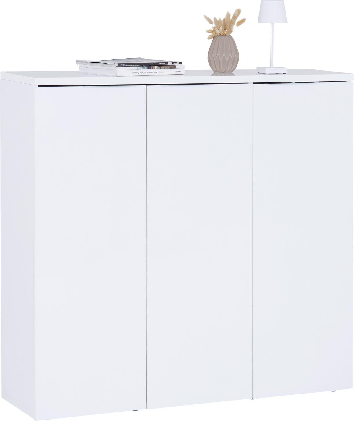 Schuhschrank Split 2 - Weiß, MODERN, Holz (120/115/34cm) - Luca Bessoni