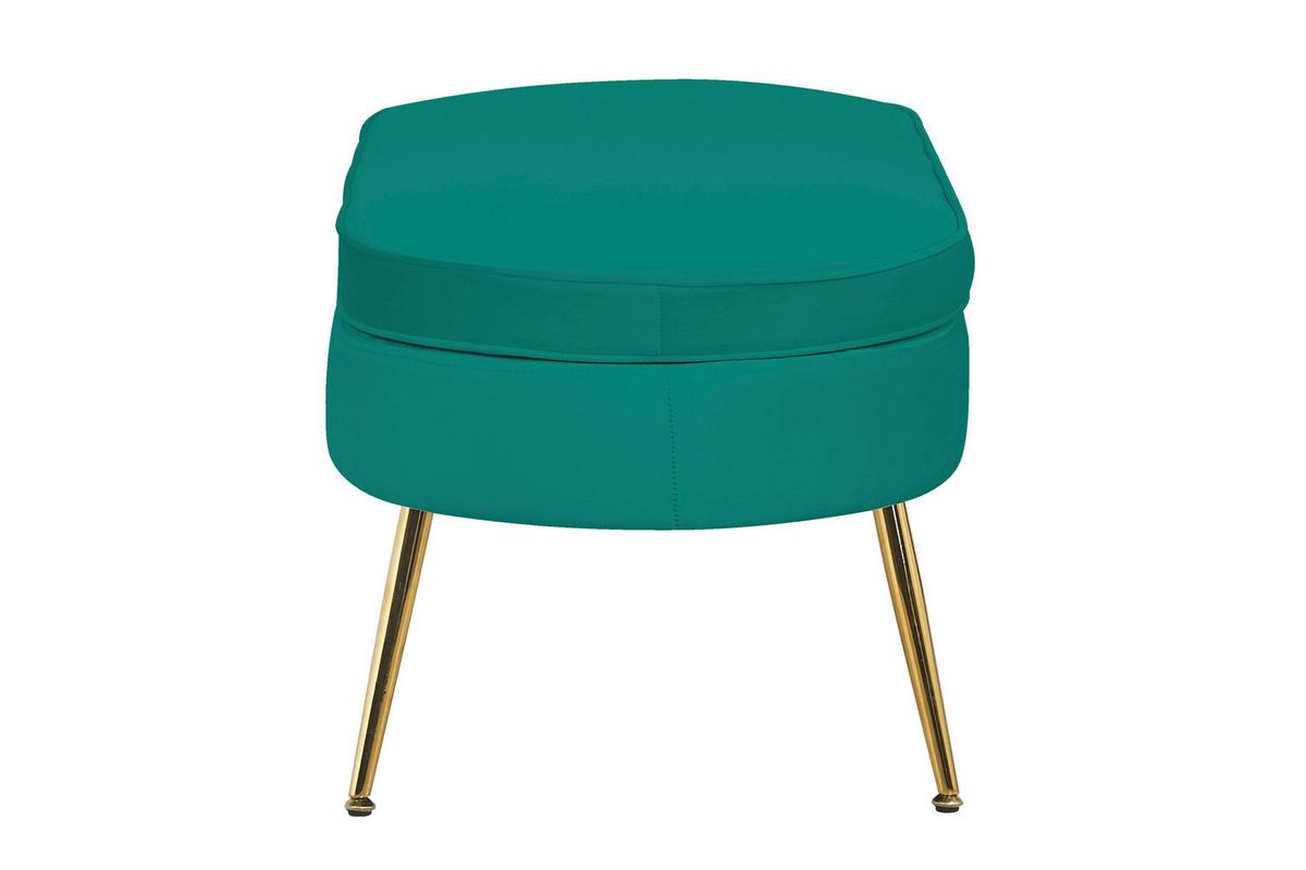 Hocker Grün B: 99 Cm - Goldfarben/Grün, MODERN, Textil (99/40/44cm) - Livetastic