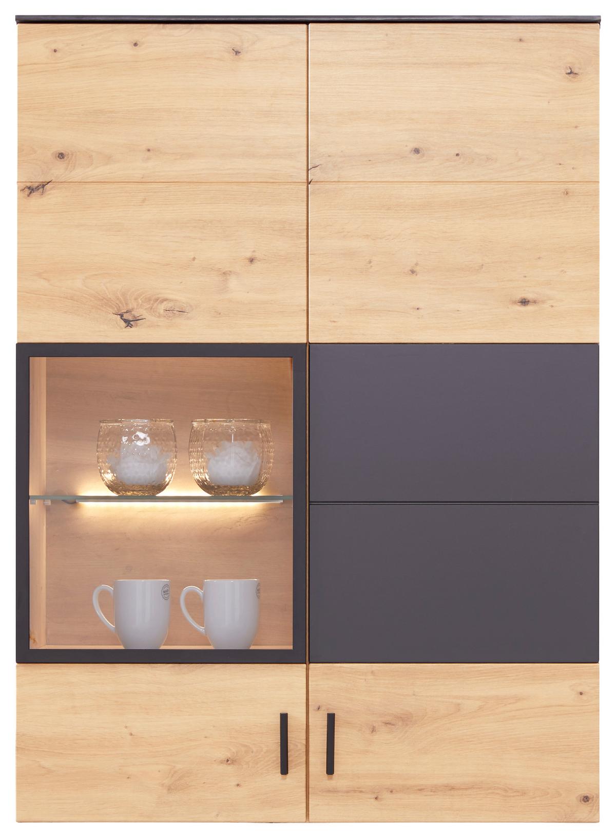 Wohnkombination Modern 4 -Teilig. Tonale 5, Eiche Dekor/Grau - MODERN (293,5/207,6/40cm)