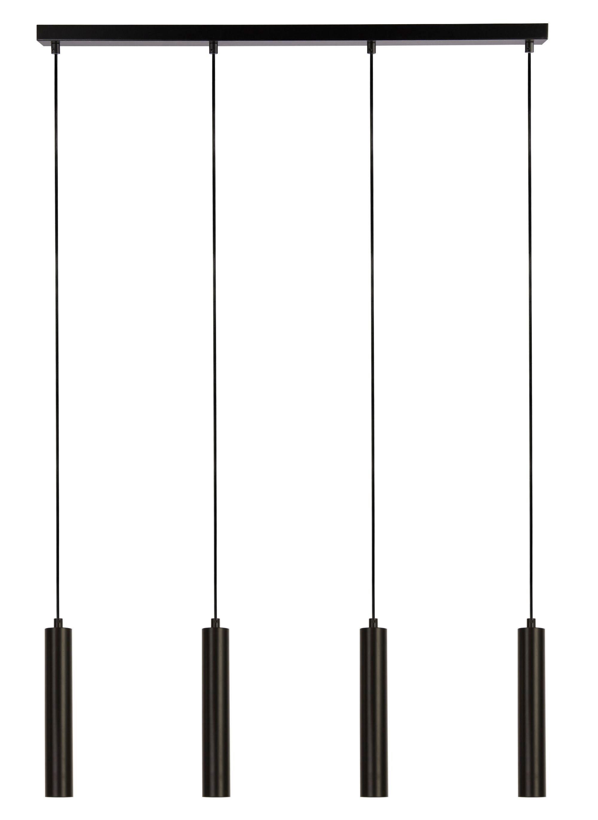 Hängeleuchte Dulwich 4lt 35720-4bk - Schwarz, Basics, Metall (27/6/80cm)