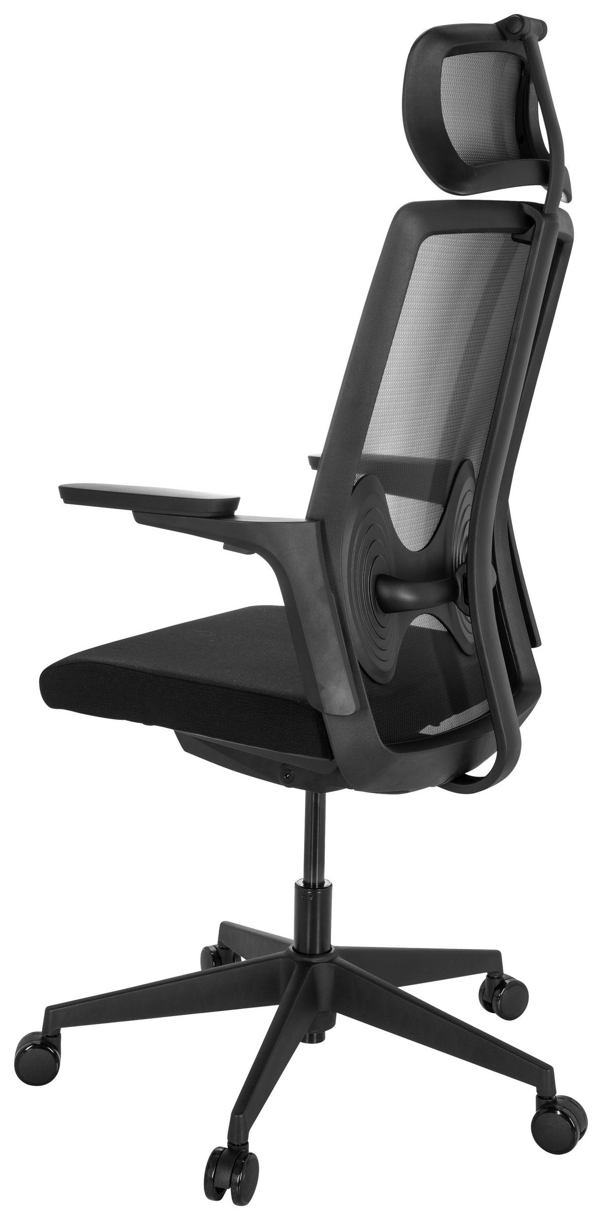 Drehstuhl Arceo B - Schwarz, Basics, Kunststoff/Textil (66/123-139/66cm) - MID.YOU