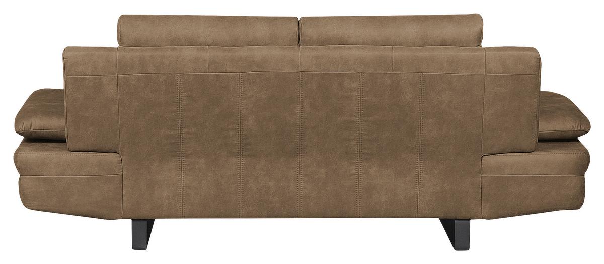 2-Stizer-Sofa Jovanna Schlammfarben B: 198 cm - Schlammfarben/Schwarz, Design, Textil (198/78/88cm) - MID.YOU