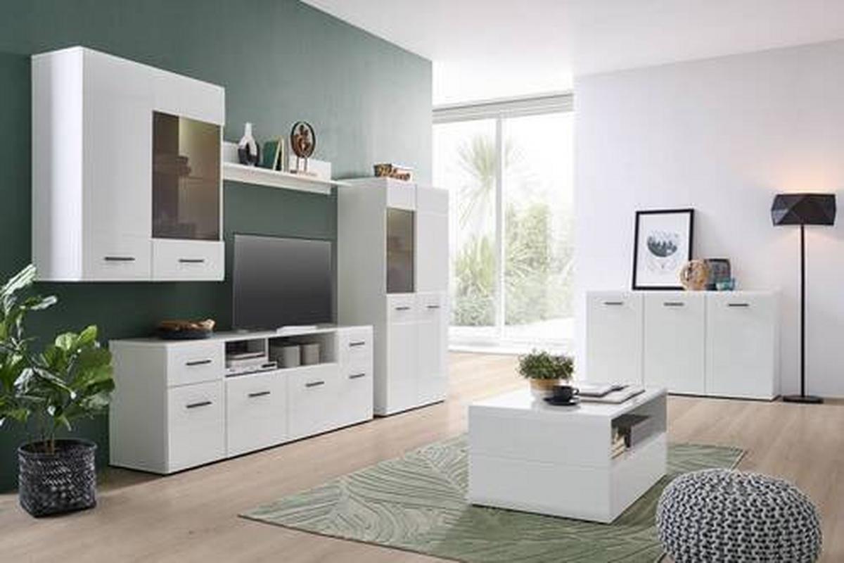 WANDREGAL Avanti Weiß B: 150 cm - Weiß, MODERN, Holzwerkstoff (140/22/20cm) - Hom`in
