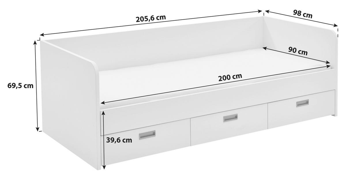 VÝSUVNÁ POSTEĽ BIANCA - hnedá, Konventionell, drevo/kompozitné drevo (90-180/200cm)
