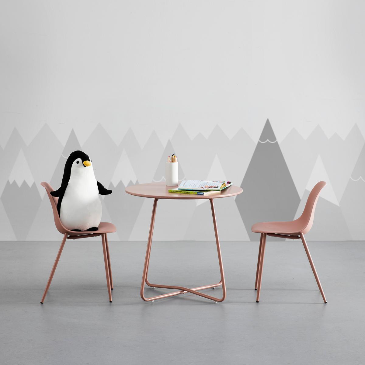 Dětská sedací souprava CASEY růžová - růžová, Moderní, kov/plast (60/56/60cm) - Bessagi Kids