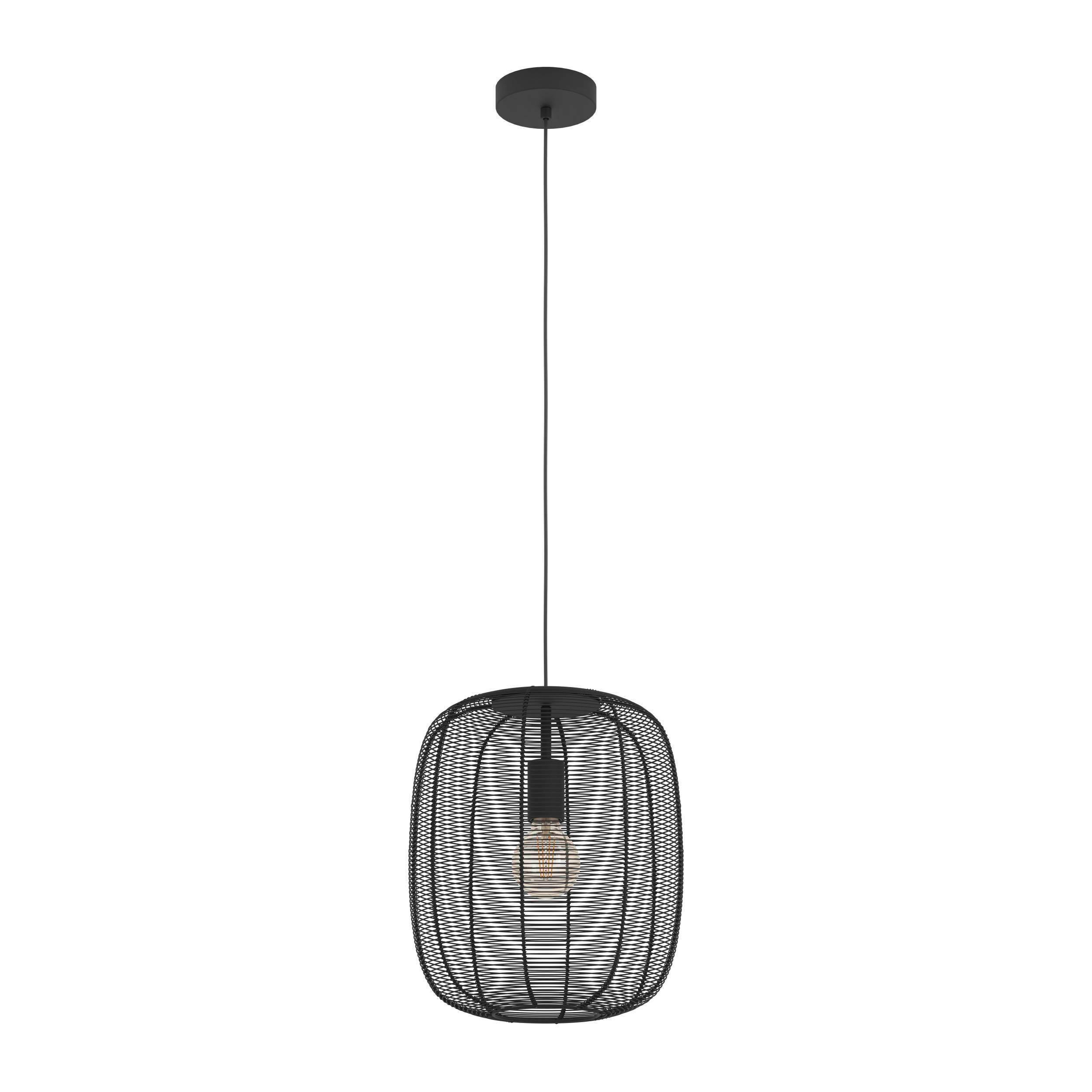 HÄNGELEUCHTE 43965 RINROE - Schwarz, KONVENTIONELL, Metall (33/110/33cm) - Eglo