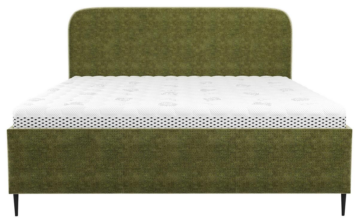 Polsterbett Bendi Ii - Schwarz/Grün, MODERN, Holz/Holzwerkstoff (180/200cm) - MID.YOU