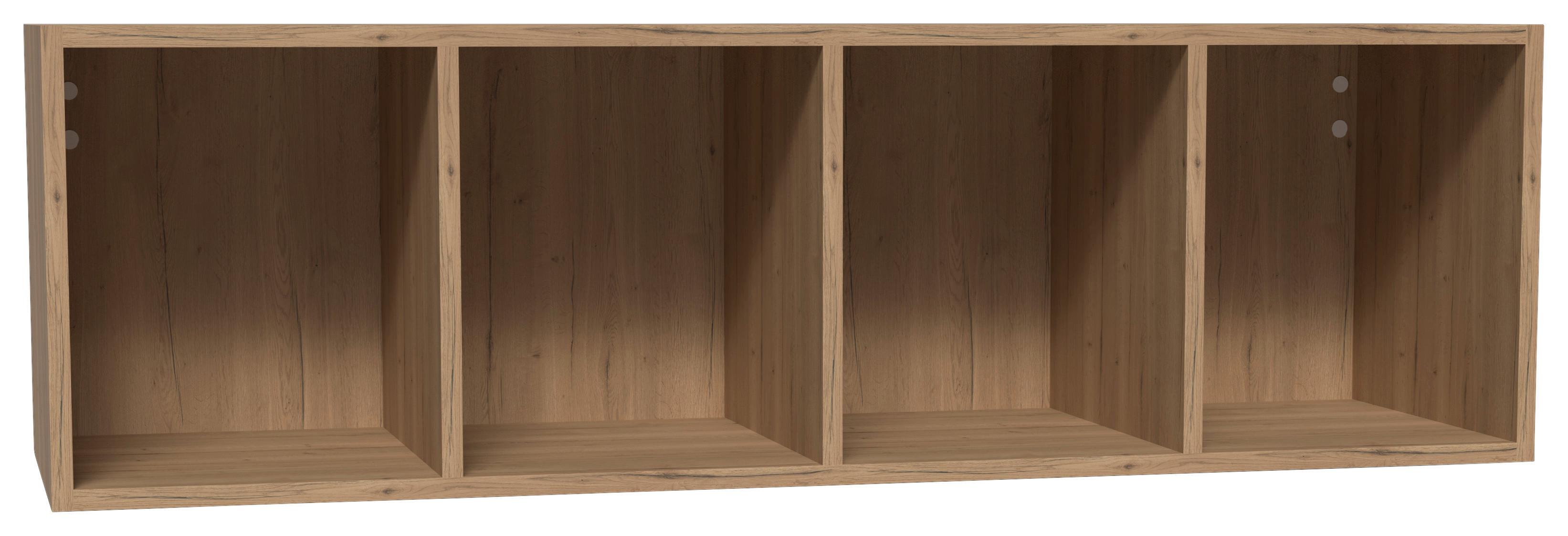 Wandregal Las Vegas Eiche Sierra Dekor B: 120 cm - Eichefarben, MODERN, Holzwerkstoff (120/36/37cm) - Vertico