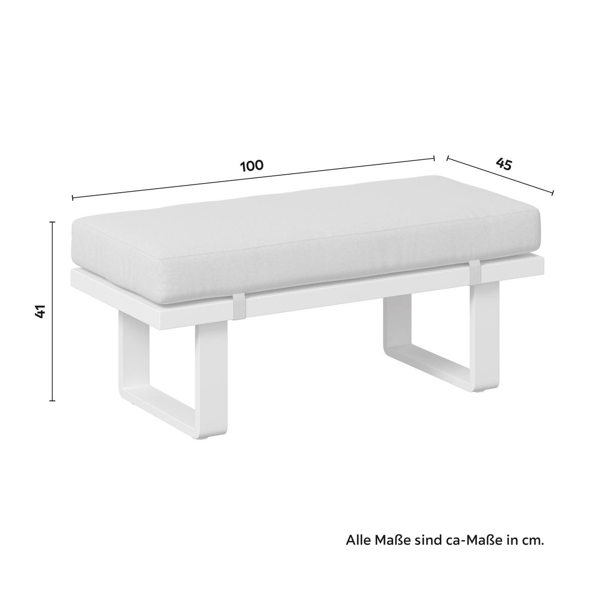 JEDÁLENSKÁ TERASOVÁ SÚPRAVA LEANDRA - biela/svetlosivá, Modern, kov/textil (288/253cm) - Bessagi Garden