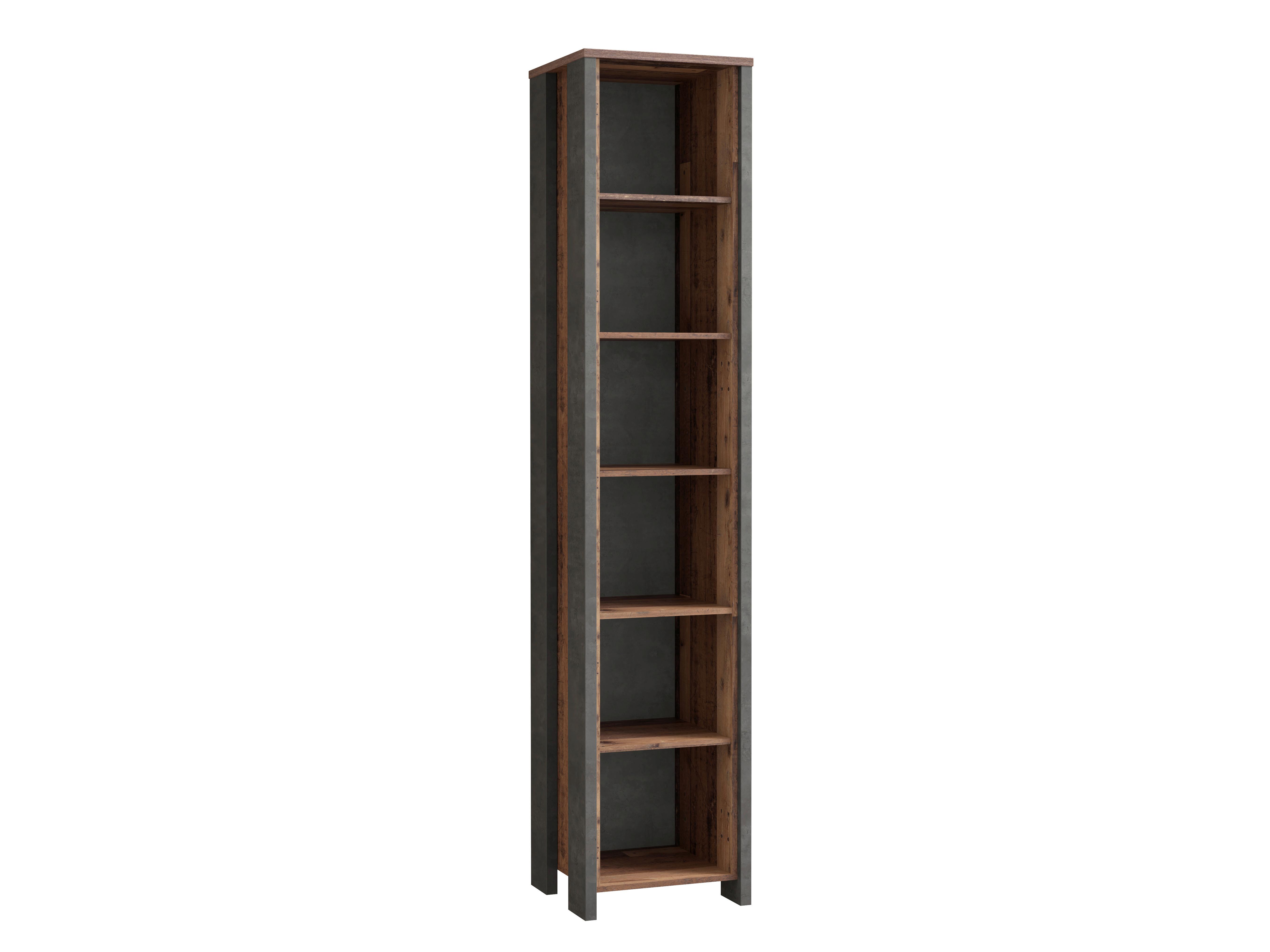 Regal Cliff B 46 cm Braun/Dunkelgrau - Dunkelgrau/Braun, KONVENTIONELL, Holzwerkstoff/Kunststoff (46/221/42cm) - MID.YOU