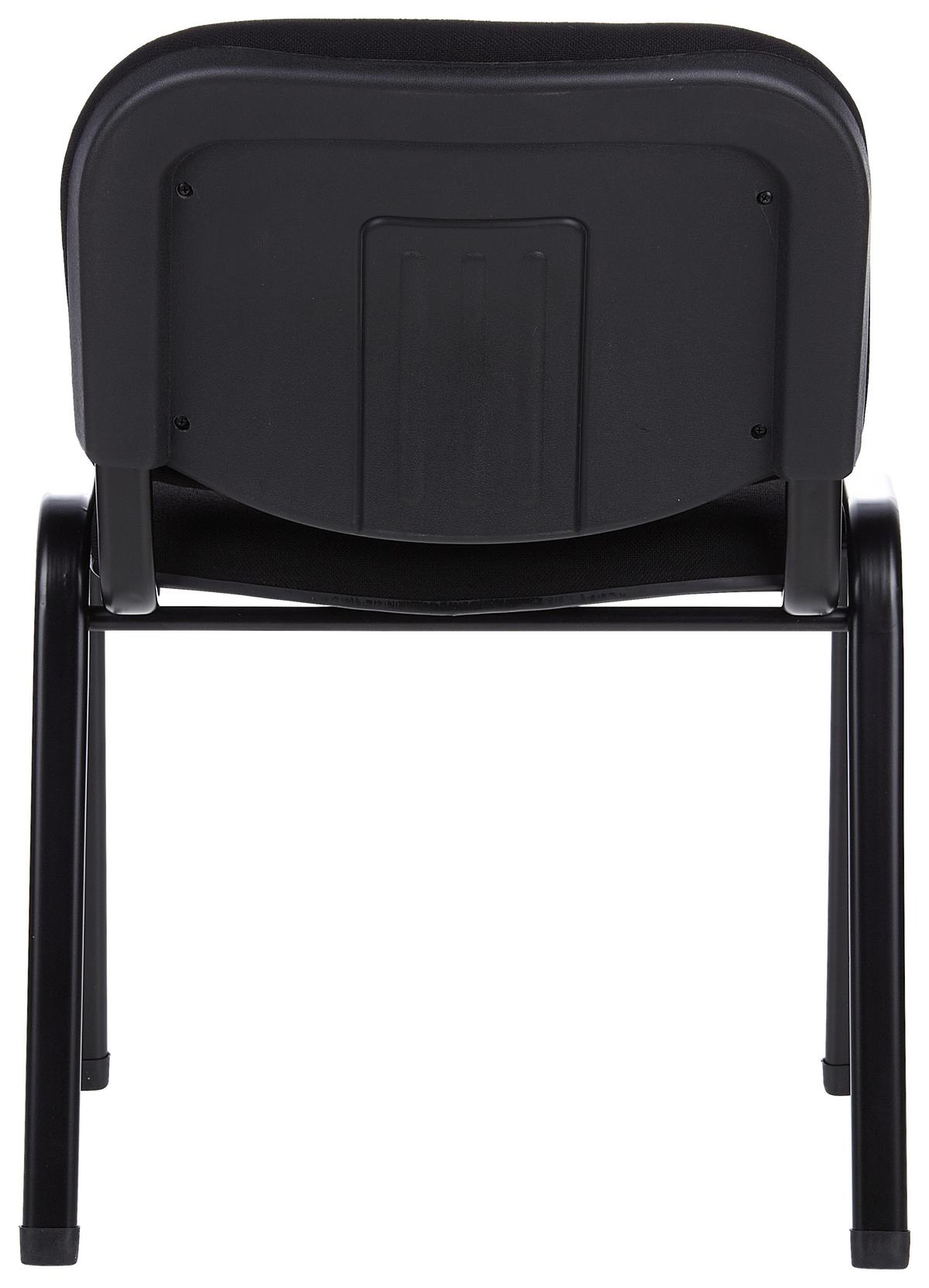 Besucherstuhl Xt 600 Sw Stapelbar Schwarz Bis 100 Kg - Schwarz, Basics, Textil/Metall (58/84/41cm) - MID.YOU