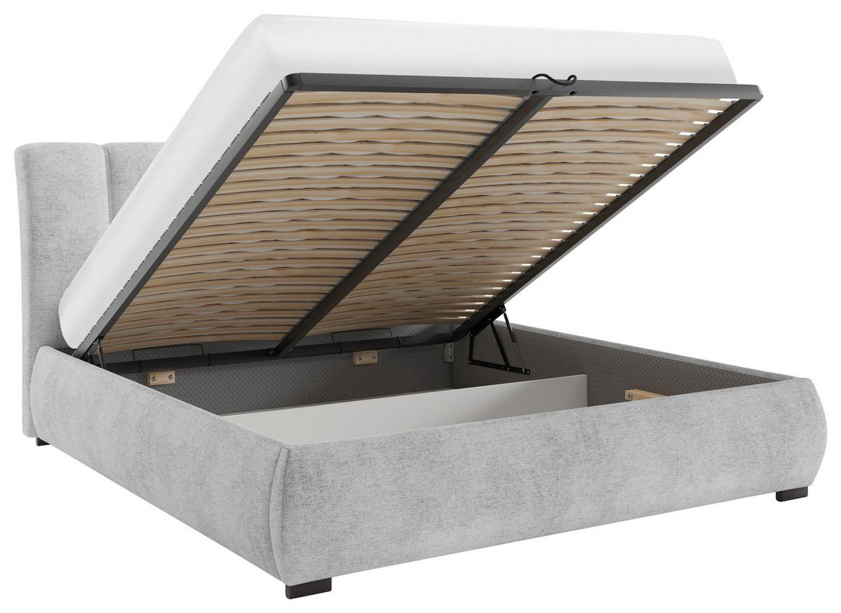 Polsterbett Bilbao Hellgrau 140x200 Cm - Hellgrau, MODERN, Holz/Holzwerkstoff (140/200cm) - MID.YOU