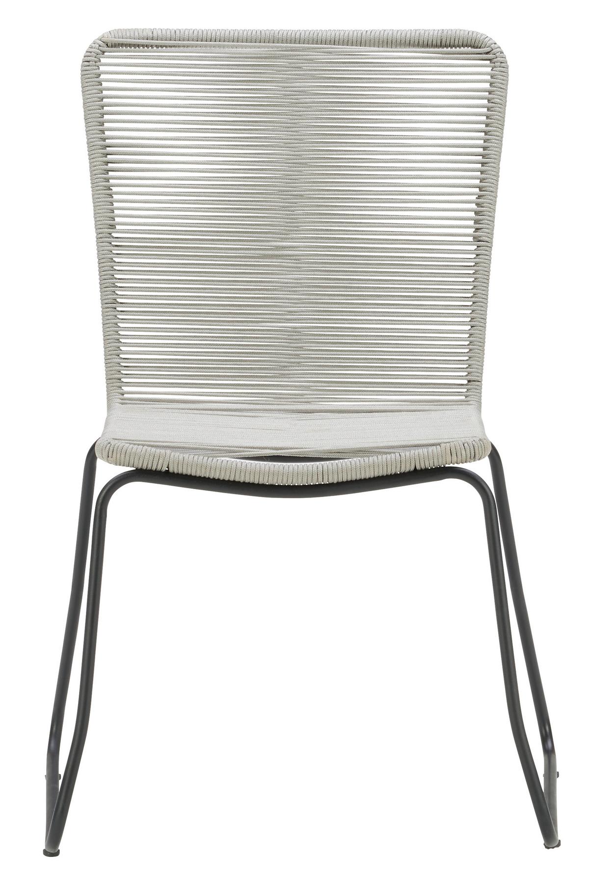 Gartenstuhl Trendy Aus Metall Und Kunststoff - Schwarz/Grau, MODERN, Kunststoff/Metall (58/88/62cm) - Beldano