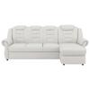 Ecksofa Boston Weiß Lederlook - Schwarz/Weiß, KONVENTIONELL, Textil (262/165cm) - Livetastic