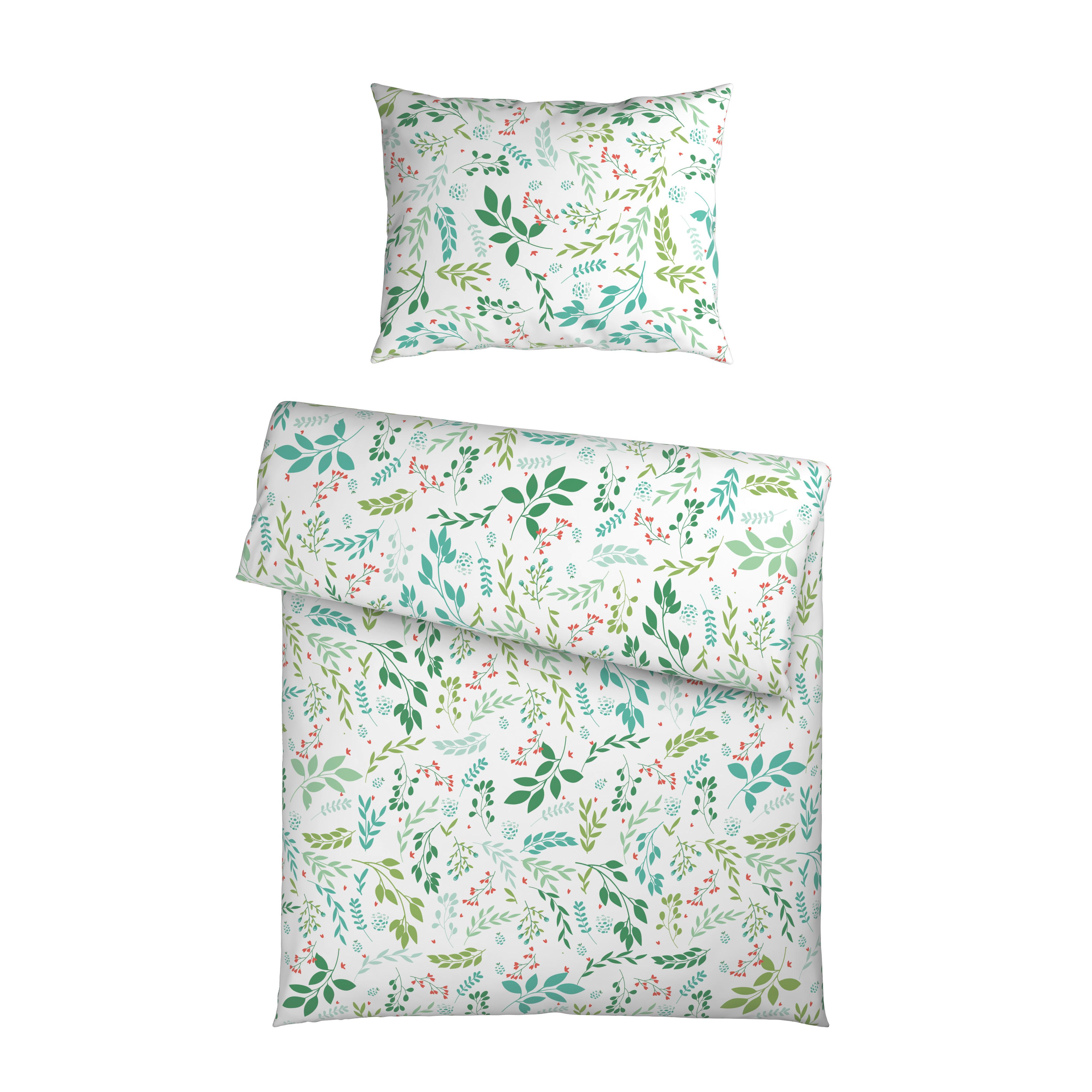 POSTEĽNÁ BIELIZEŇ HERBS - zelená, textil (140/200cm) - Mömax