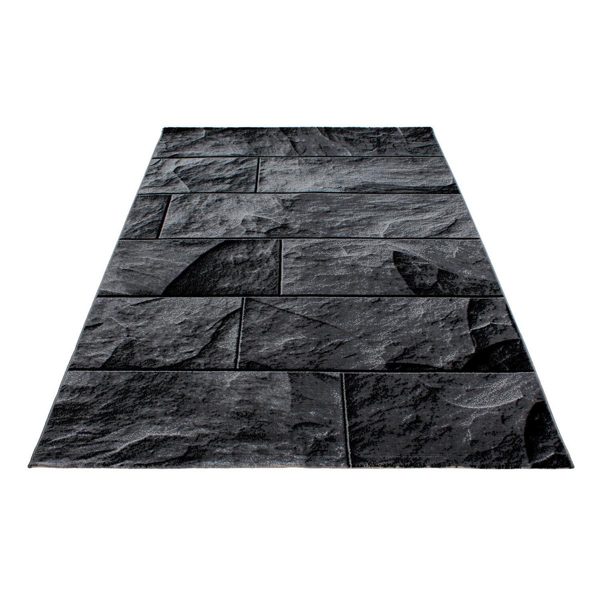 Flachwebteppich Parma - Schwarz, Design, Textil (140/200cm) - Novel