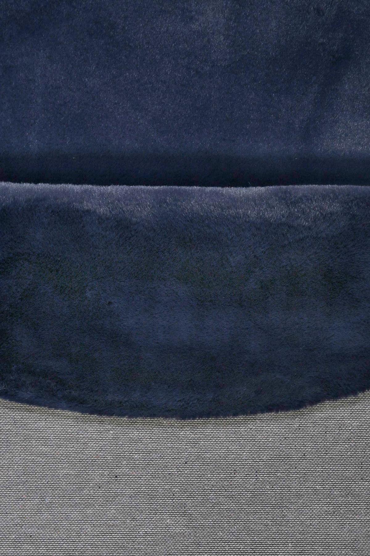 Hochflorteppich Dunkelblau, Ø: ca. 150 cm - Dunkelblau, KONVENTIONELL, Textil (150/150cm) - Esprit