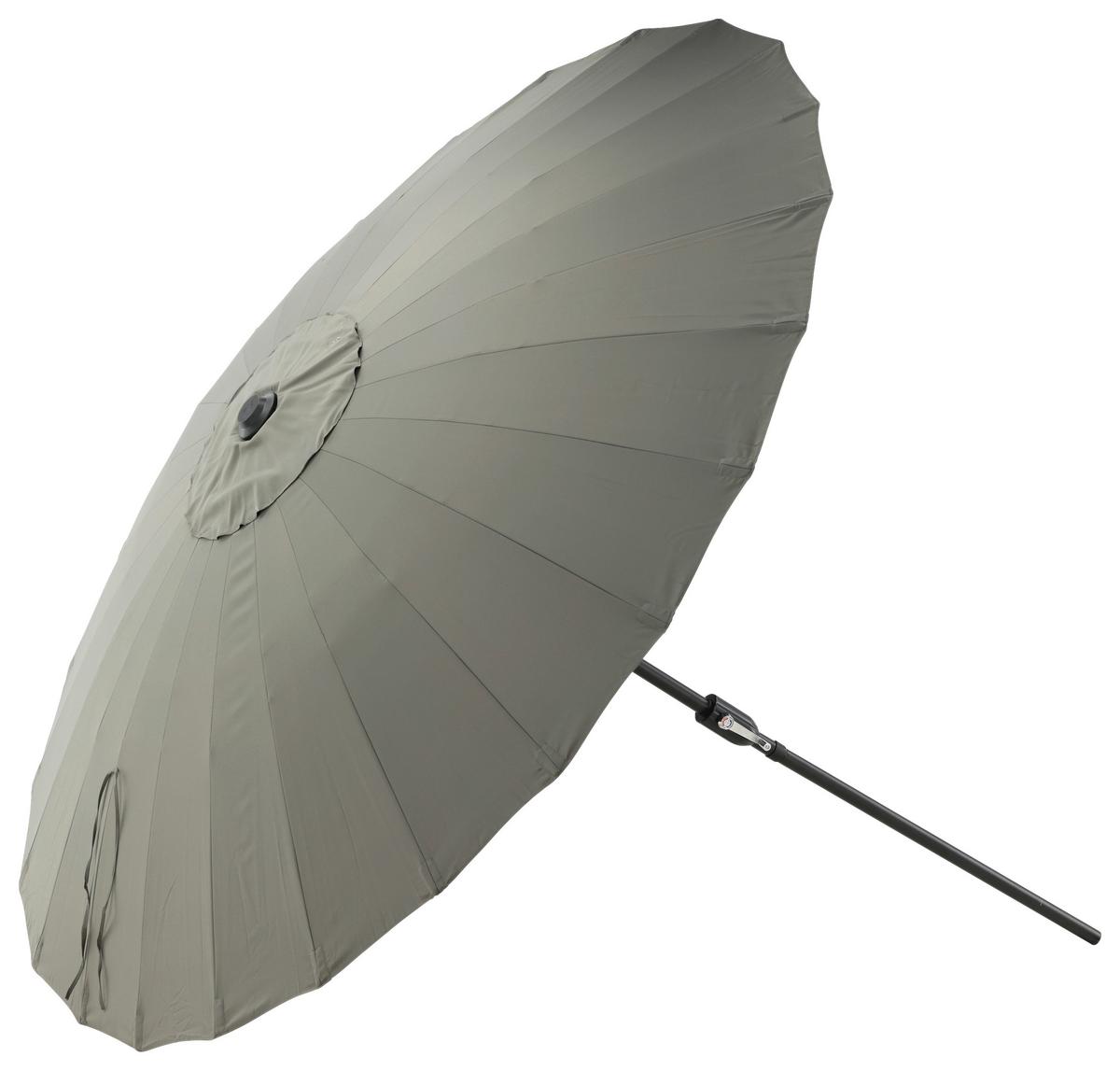 Sonnenschirm DM: 250cm H: 270cm Grau - Grau, KONVENTIONELL (270/270cm) - Gardenson