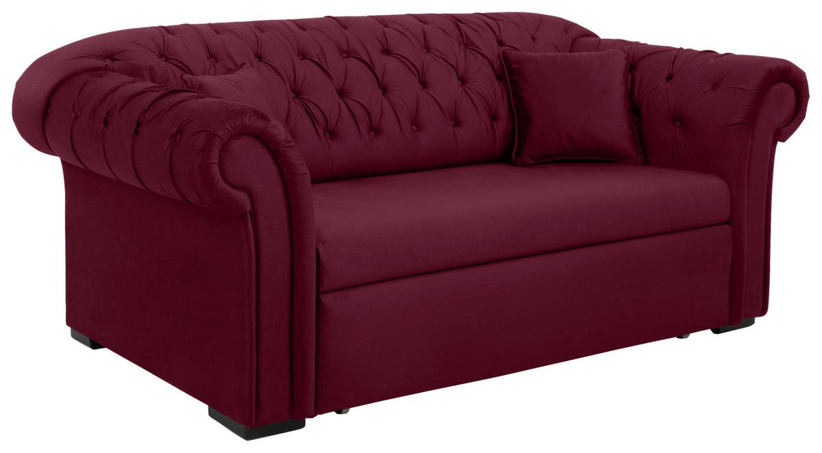 Schlafsofa Cupido - Rot/Schwarz, Design, Textil (213/86/99cm) - MID.YOU