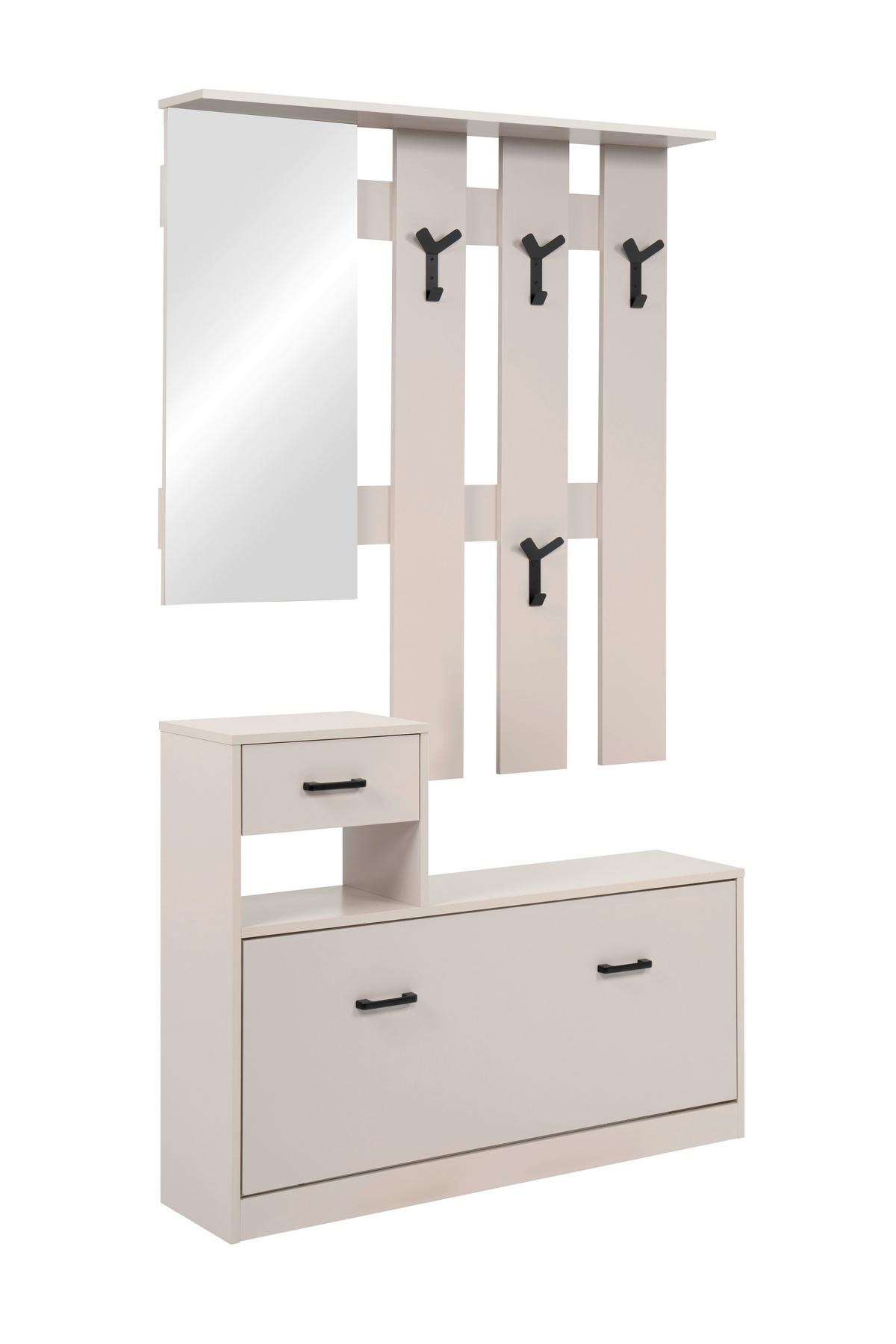 Előszobafal Bézs Garda 41a - bézs, Modern, faalapú anyag (100/180/24,5cm)
