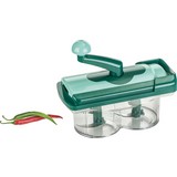 Gemüseschneiderset Nicer Twist - Dunkelgrün/Transparent, KONVENTIONELL, Kunststoff/Metall (28/13,5/24,3cm) - Mediashop