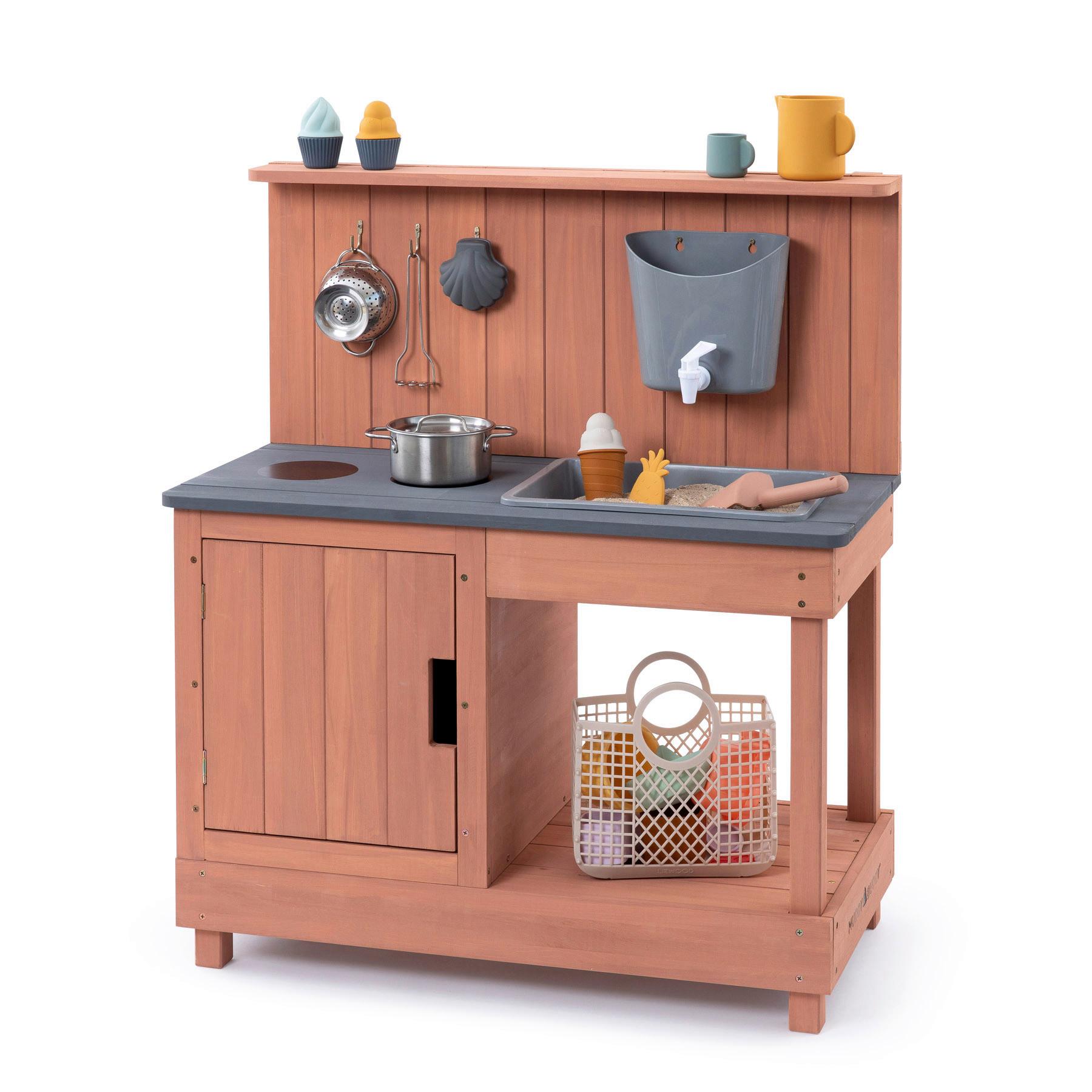 Matschküche Mud Expert Holz, LxBxH: 80x40x90 cm - Altrosa, Basics, Holz (80/40/90cm) - MUDDY BUDDY