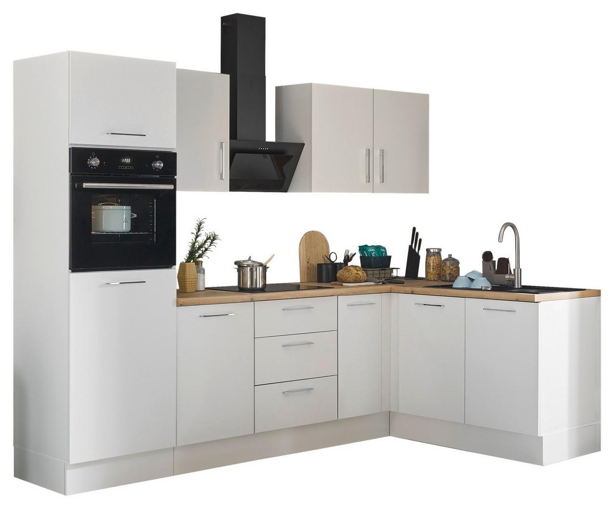 Eckküche Turin Weiß/Eiche Dekor 270x165 cm - Weiß/Eiche Artisan, Basics, Holzwerkstoff (270/165cm) - MID.YOU