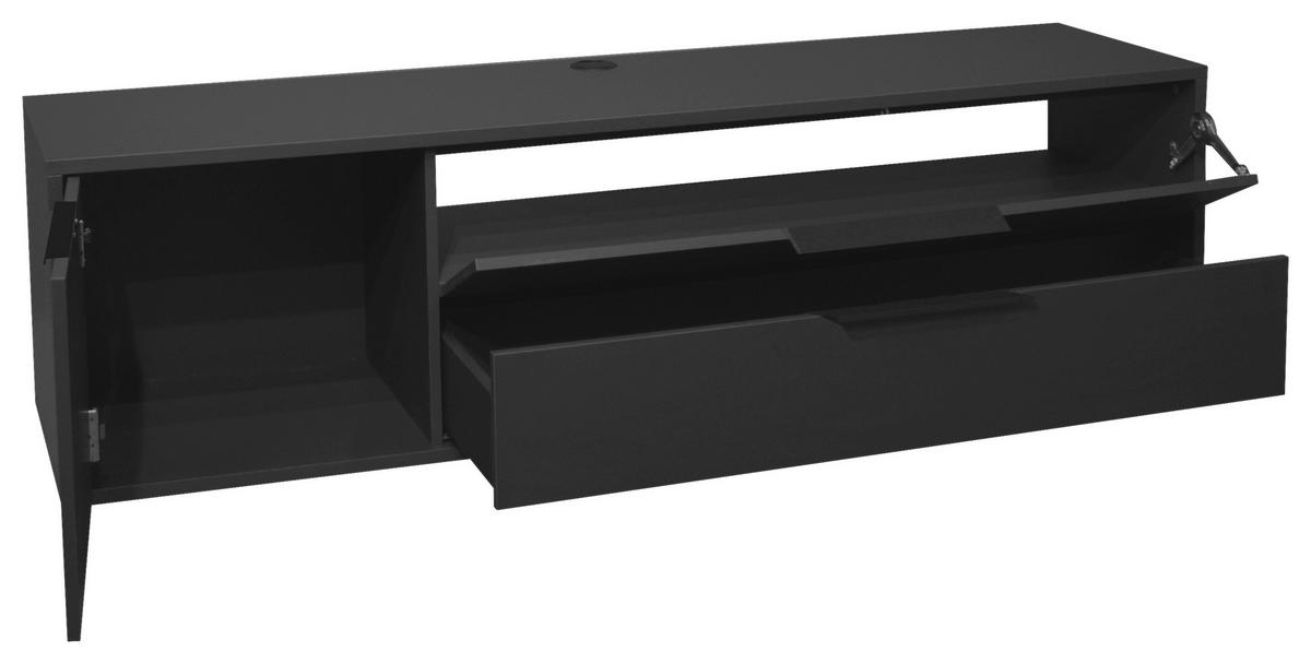 NÍZKÁ KOMODA Bounty, antracitová - antracitová, Moderní (168/47/45cm) - Premium Living