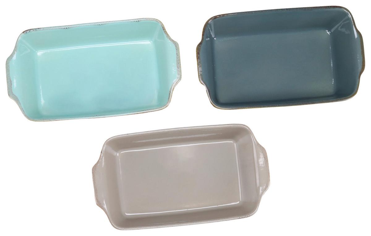 Auflaufform Keramik Classic L/B/H: ca. 34/20/7,5 cm - Petrol, KONVENTIONELL, Keramik (34/20/7,5cm) - Creatable