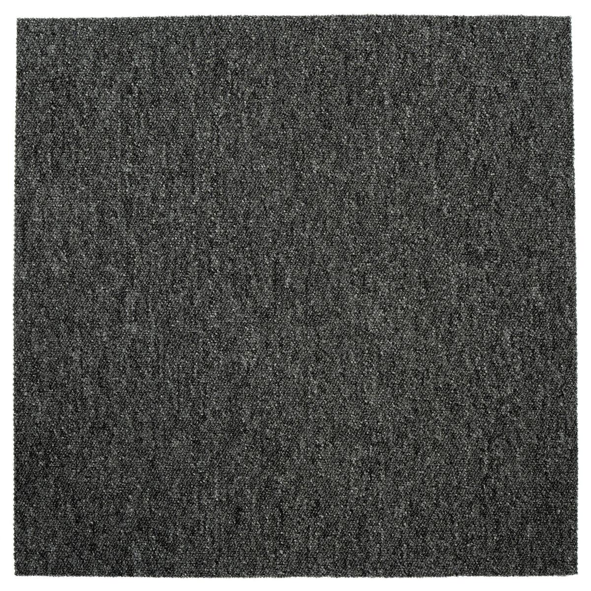 Teppichfliese Dunkelgrau Sparkle 50x50cm Florhöhe 3,5mm - Dunkelgrau, Basics, Textil (50/50cm)