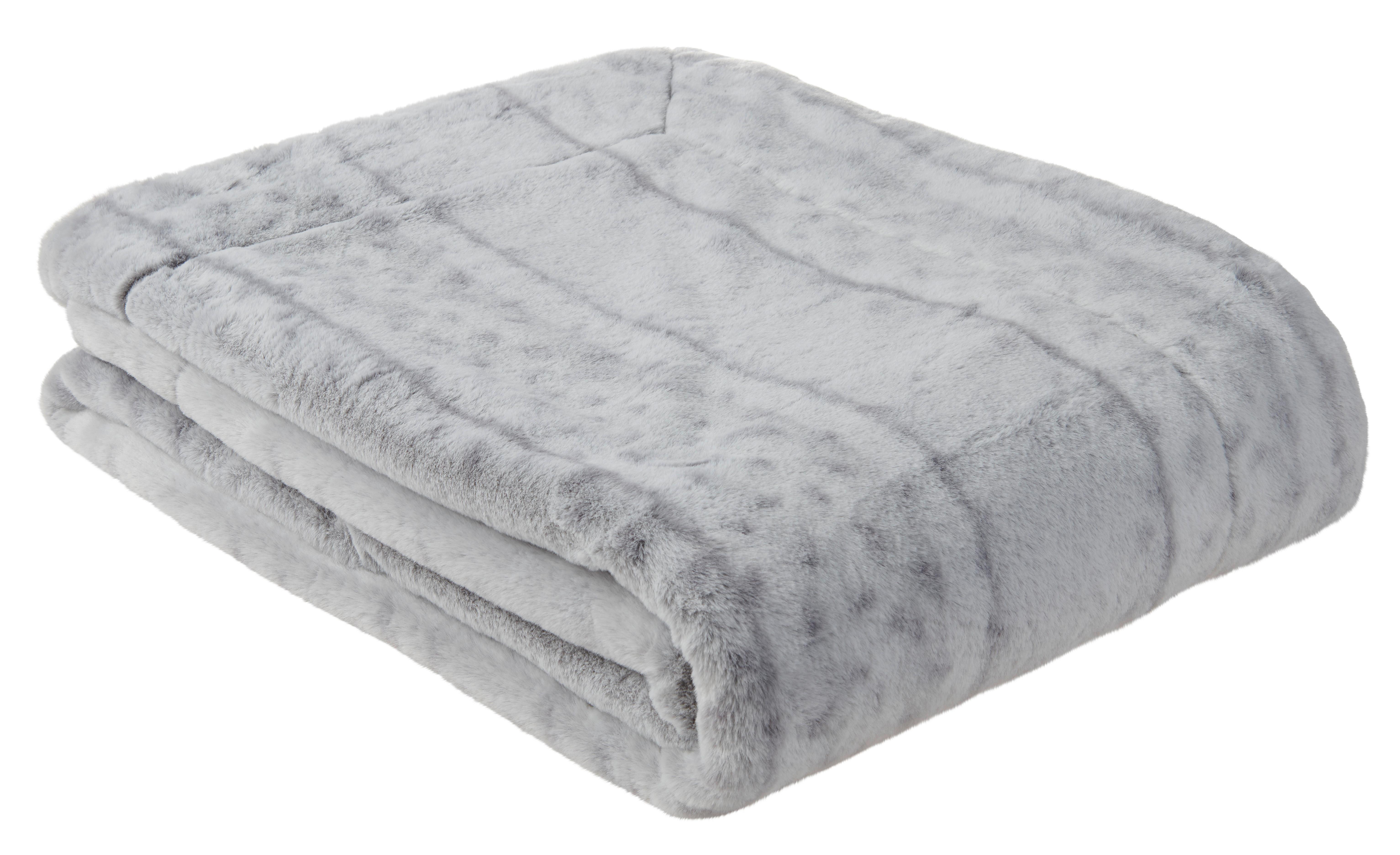Kuscheldecke Karin Silberfarben 150x200 Cm - Silberfarben, ROMANTIK / LANDHAUS, Textil (150/200cm) - James Wood