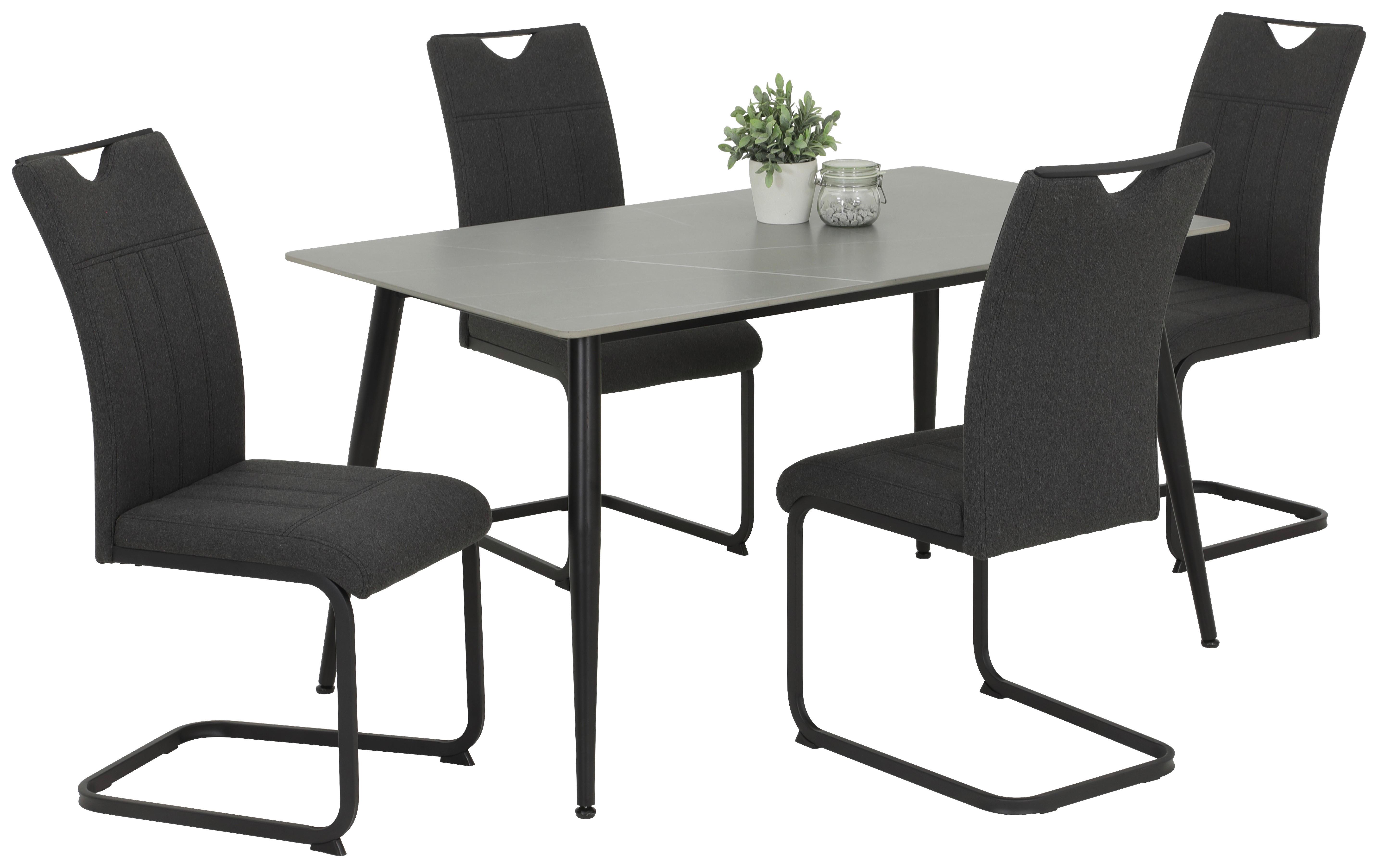 Essgruppe Ayla Giga-s 5-tlg. Stahl/polyester Dunkelgrau