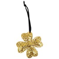 ZÁVESNÁ DEKORÁCIA HAPPY - zlatá, Konventionell, textil (7,5/7,5cm) - Mömax