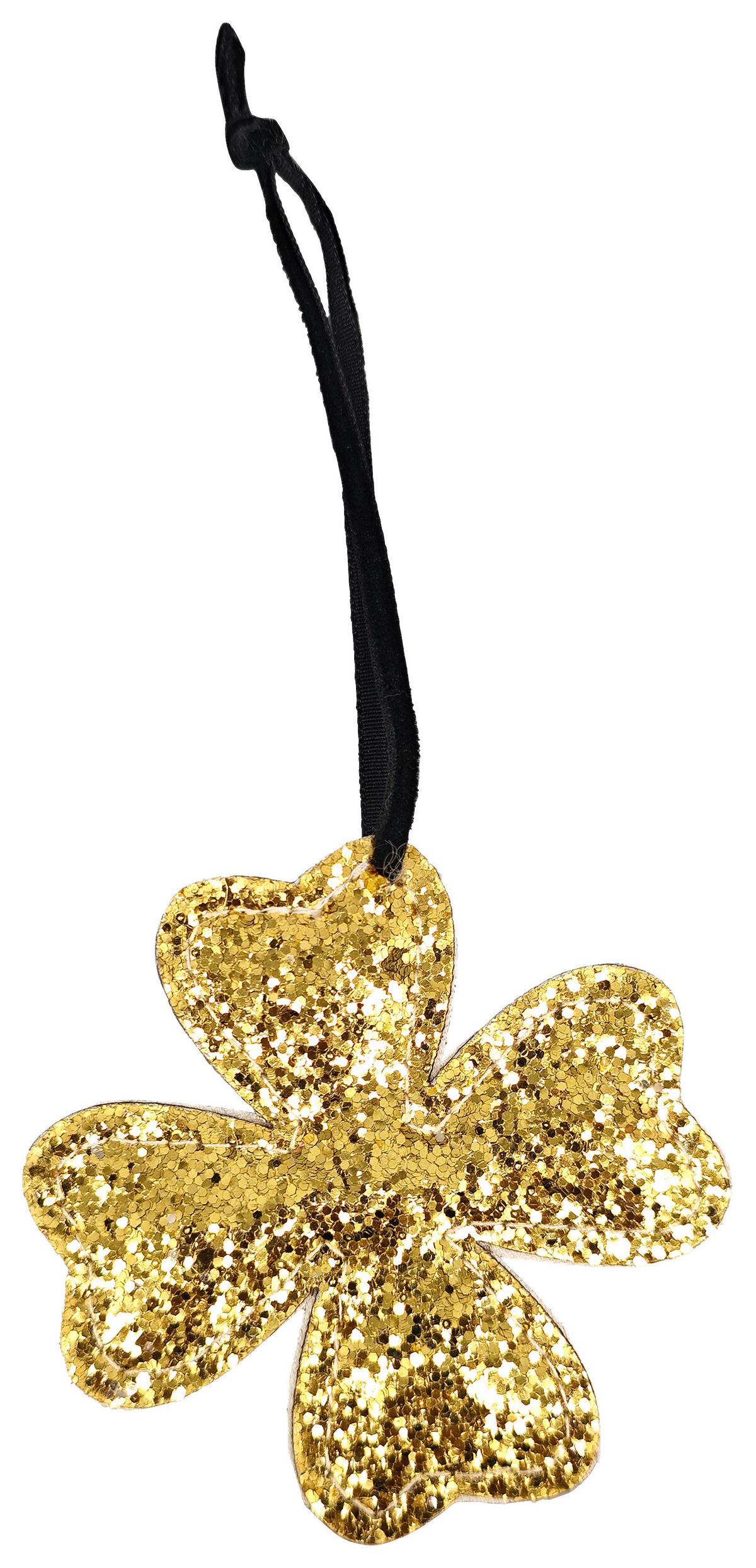 ZÁVESNÁ DEKORÁCIA HAPPY - zlatá, Konventionell, textil (7,5/7,5cm) - Mömax