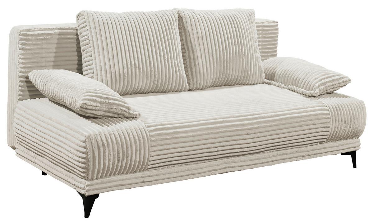 Schlafsofa Sally Hellgrau B: 211 Cm - Hellgrau/Schwarz, KONVENTIONELL, Textil (211/96/105cm) - MID.YOU