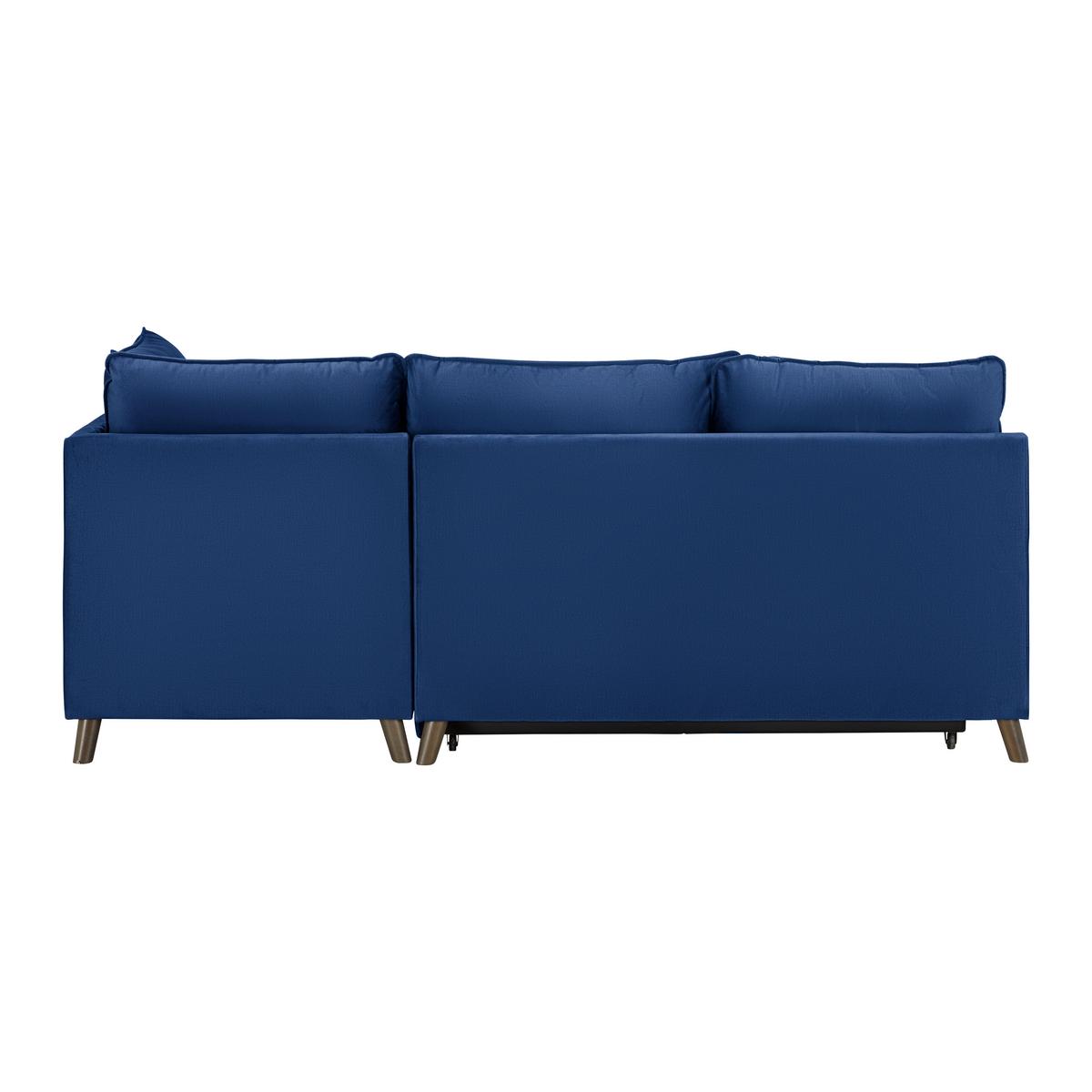 Sedací souprava ANGELINA modrá - šedá/modrá, Moderní, dřevo/textil (229/87/154cm) - Bessagi Home