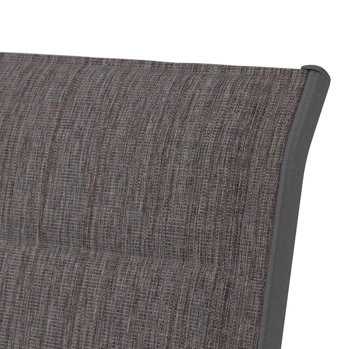 Gartensessel Klappbar Verena Aluminium, Textil - Dunkelgrau, MODERN, Textil/Metall (57/108/70cm) - Beldano