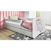 Kinder-/Juniorbett Babydreams inkl. Matratze 80x160 - Birkefarben/Weiß, MODERN, Holz/Holzwerkstoff (80/160cm) - MID.YOU