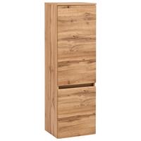 Midischrank Kopenhagen B: 40 cm Eiche Dekor - Eichefarben/Silberfarben, KONVENTIONELL, Holzwerkstoff (40/130/35cm) - Held