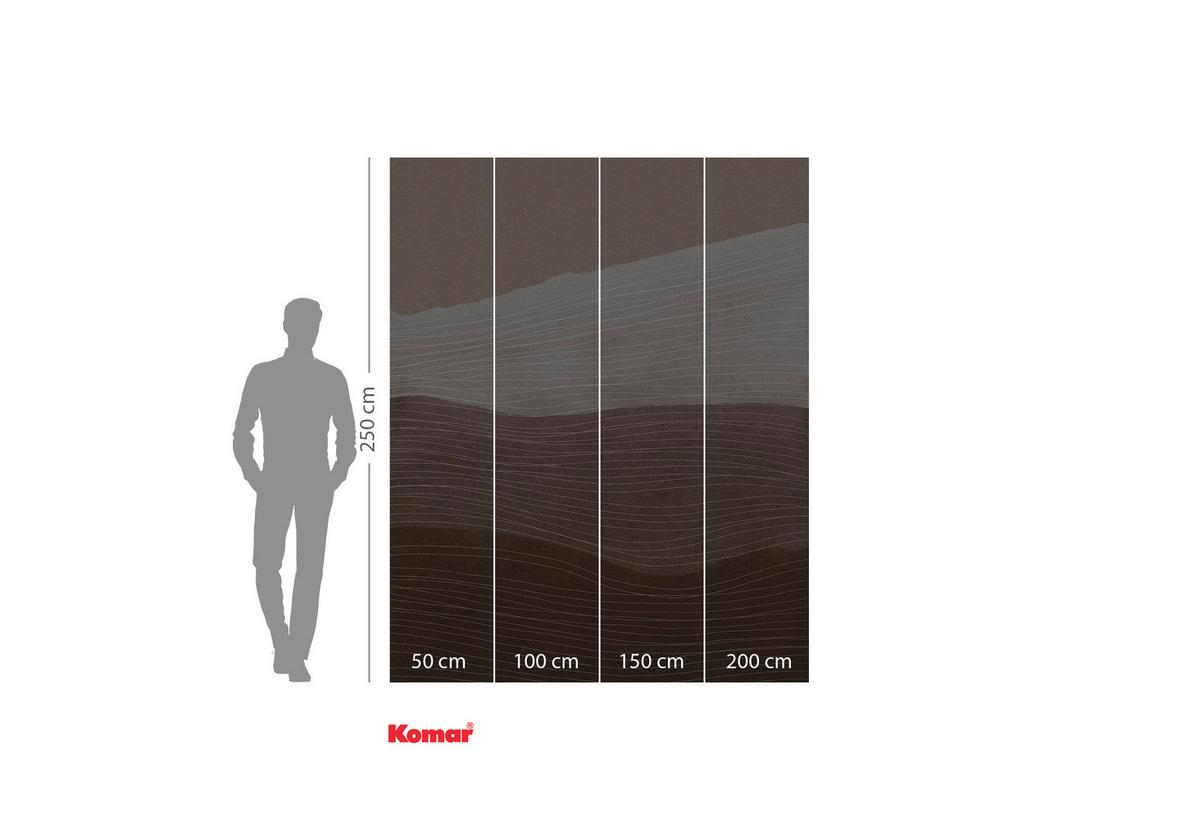 Vliestapete Artful Arabica - Braun, Basics (200/250cm) - Komar