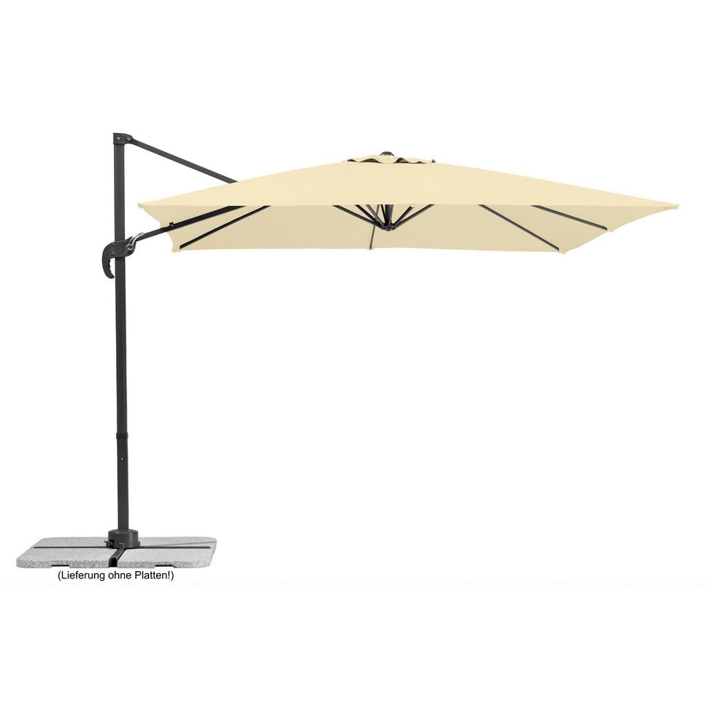 Ampelschirm Rhodos Junior BHT: 338x239x270 cm Naturfarben